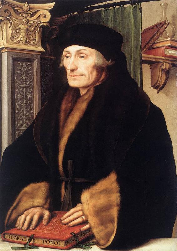 HOLBEIN, Hans the Younger Portrait of Erasmus of Rotterdam sg oil painting image